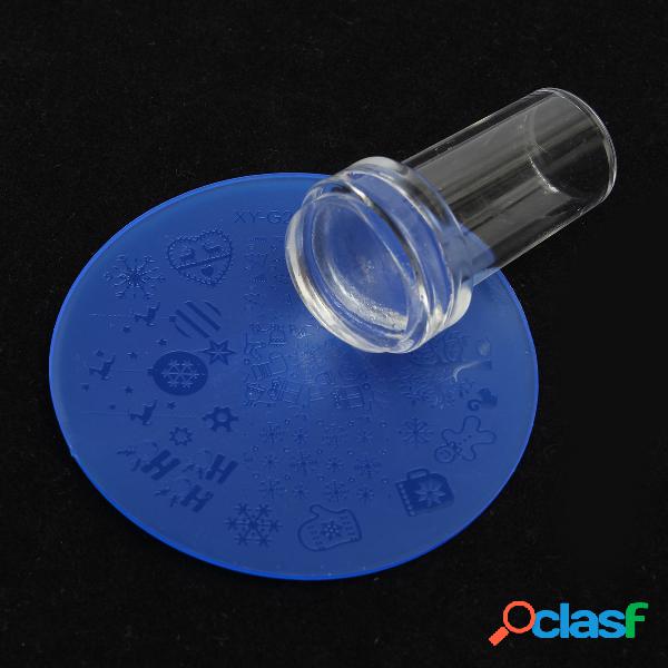 3Pcs / kit DIY clavo estampilla estampilla Stamper raspador