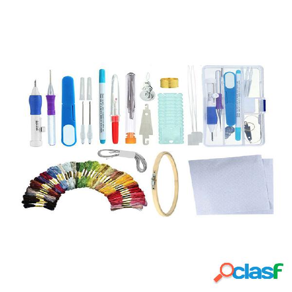 85 unids / set Kit de aguja de punzón de inicio de bordado