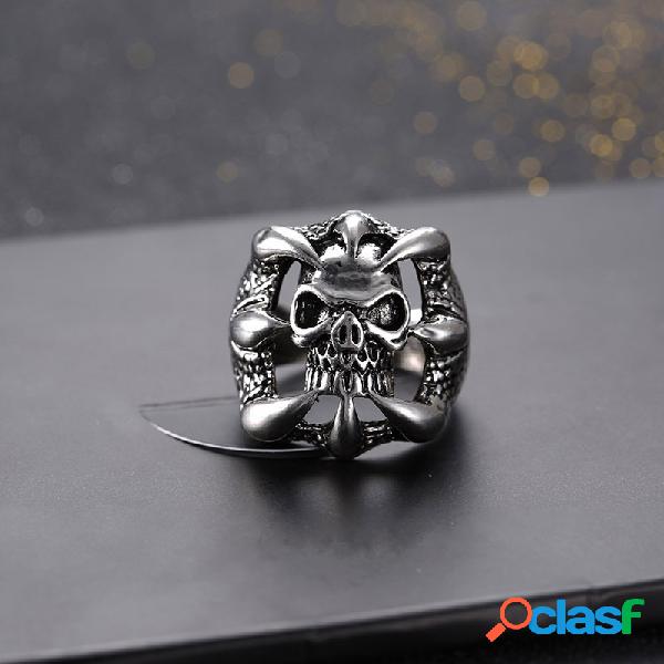 Anillo mágico estilo punk con clavera y 8 garras de dragón