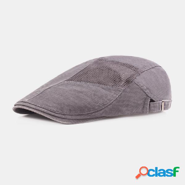 Boina de algodón para hombres de malla transpirable Retro