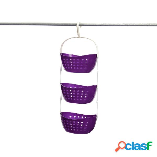 Cesta de plástico para colgar en la ducha de 3 niveles