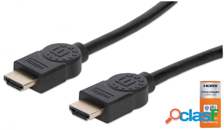 Manhattan Cable Plano HDMI 2.0 Macho - HDMI Macho, 1 Metro,