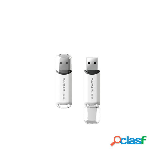 Memoria USB Adata C906, 16GB, USB 2.0, Blanco