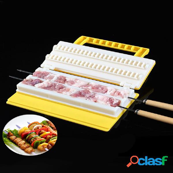 Portátil multifuncional de una o dos hileras para barbacoa