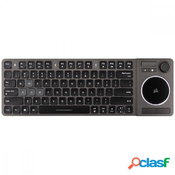 Teclado Gamer Corsair K83 Wireless, Inalámbrico, Negro/Gris