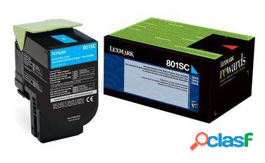 Tóner Lexmark 80C8SC0 Cyan, 2000 Páginas