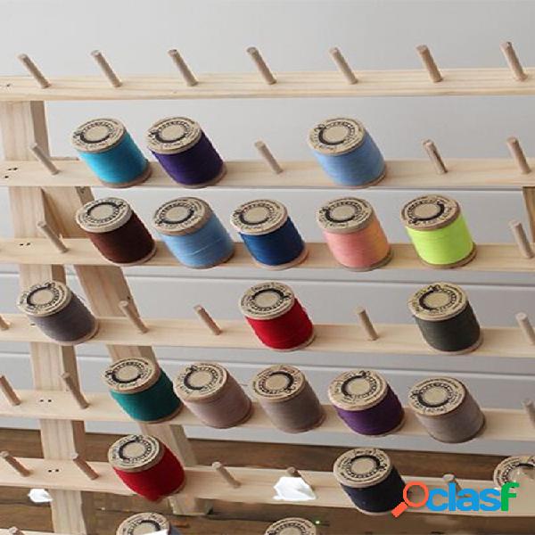 120 carretes de madera dobladillo de hilo de coser bordado