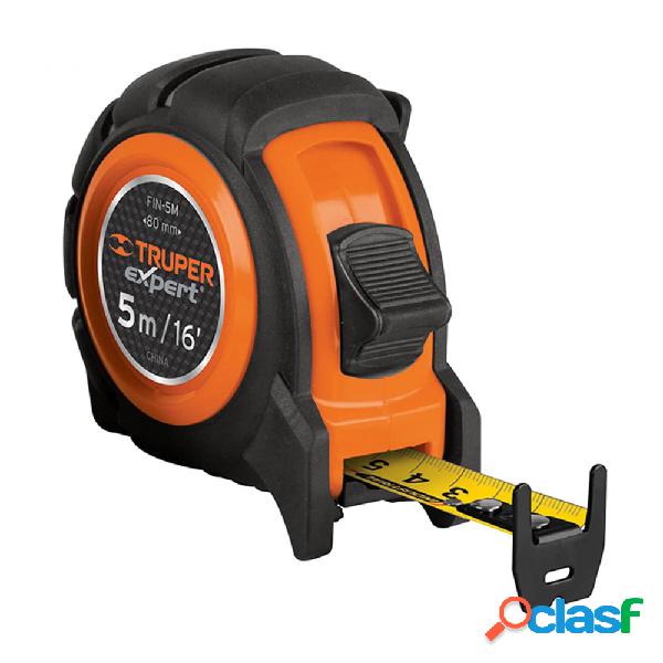 Flexómetro Truper 12694, 5 Metros, 19mm, Negro/Naranja