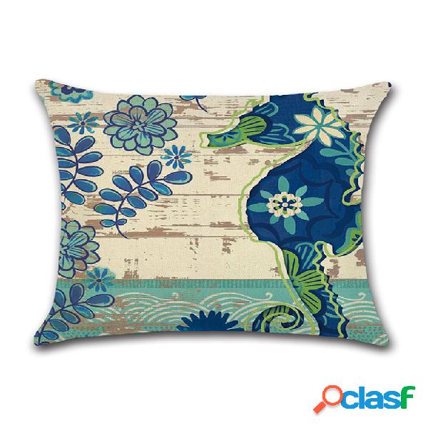 17.7 "Algodón Lino Ocean Creature Sea Jellyfish Turtle
