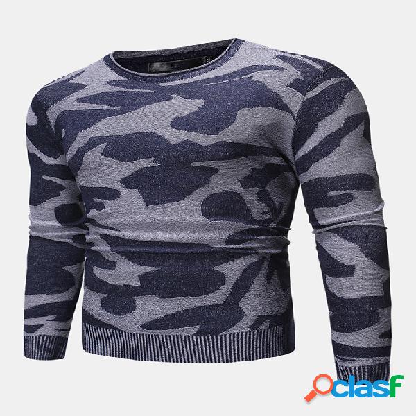 Camuflaje deportivo para hombre tejido cálido manga larga