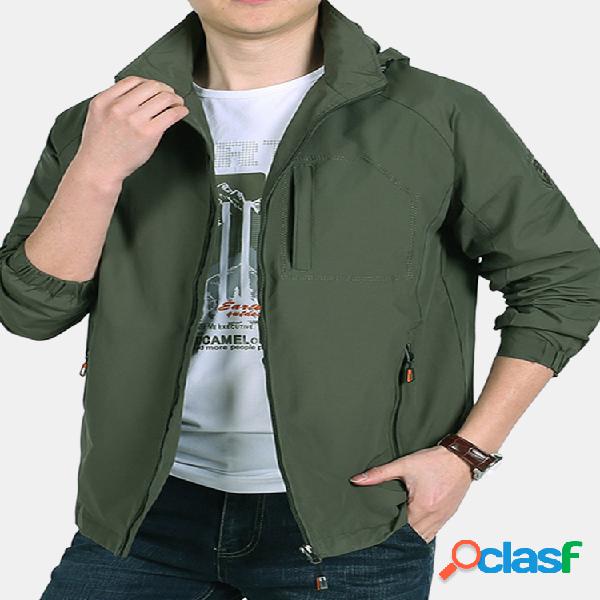 Hombres al aire libre protector solar transpirable escalada