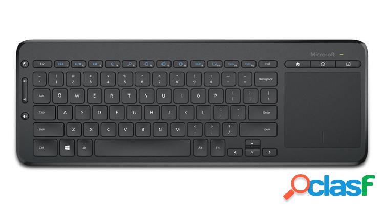 Microsoft All-in-One Media Keyboard N9Z-00004, Inalámbrico,