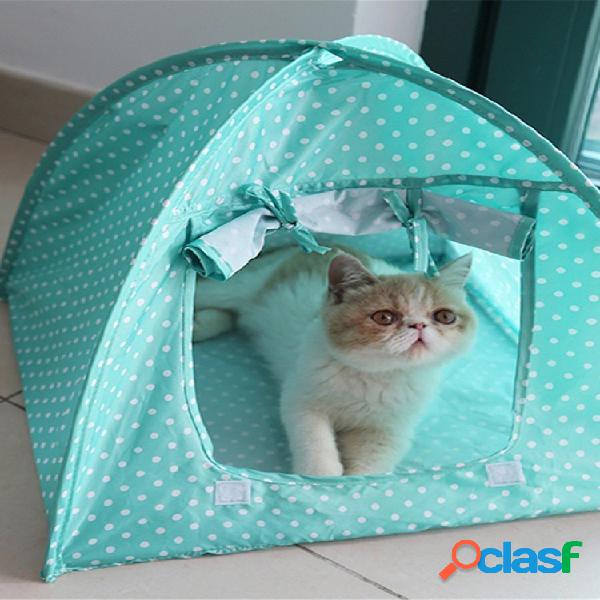 Pet Mini Nylon Tienda de campaña Cama Puppy Play House Sun