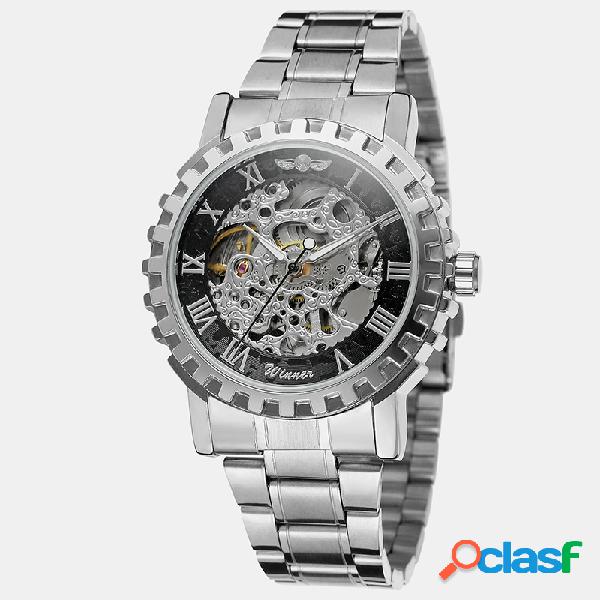 Reloj de lujo para hombre Reloj de aleación hueca Banda