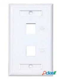 ConduNet Placa de Pared de 2 Puertos, Blanco