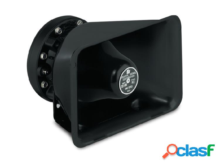 Federal Signal Bocina de Uso Rudo TS100N, 100W, Negro