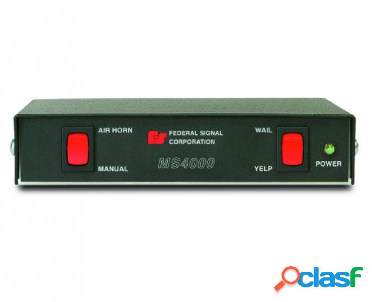 Federal Signal Mini Sirena MS4000, Alámbrica, 100W, Negro