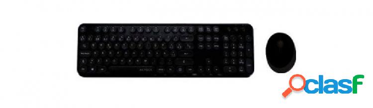 Kit de Teclado y Mouse Acteck Vintage T520, RF Inalámbrico,