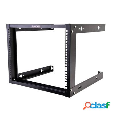 LinkedPRO Rack de Pared Abierto de 19'', 8U, Negro