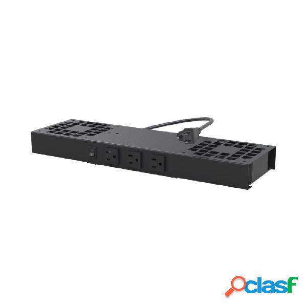 LinkedPRO Ventilador para Rack con 2 Abanicos, Negro