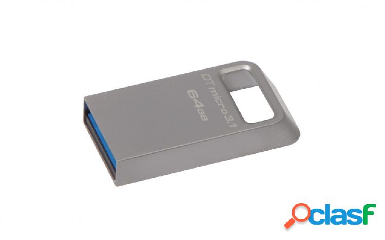 Memoria USB Kingston DataTraveler Micro 3.1, 64GB, USB 3.1,