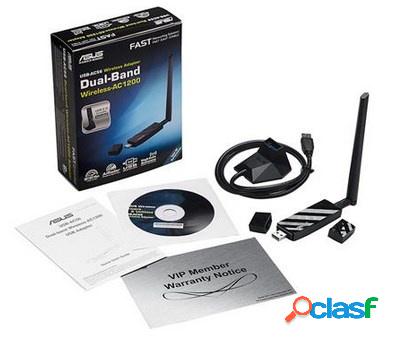 ASUS Adaptador de Red USB 3.0 de Banda Dual AC1300 USB-AC56,