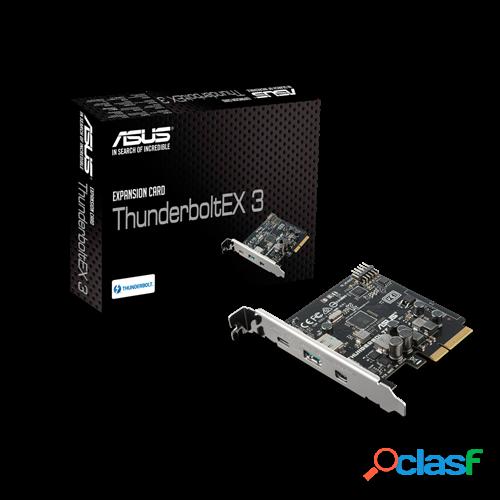 ASUS Tarjeta PCI ThunderboltEX 3, 1x USB 3.1, 40 Gbit/s,