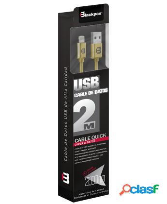 Blackpcs Cable de Carga Lightning Macho - USB A Macho, 2