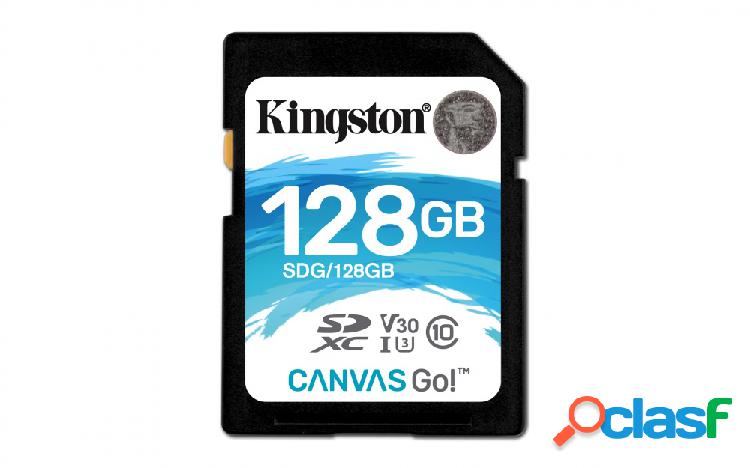 Memoria Flash Kingston Canvas Go!, 128GB SDXC UHS-I Clase 10