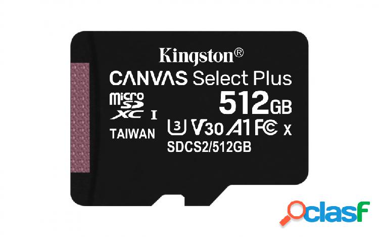 Memoria Flash Kingston Canvas Select Plus, 512GB MicroSDXC