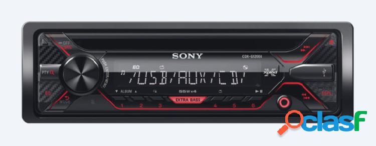 Sony Autoestéreo CDX-G1200U, 55W, MP3/CD/AUX, USB, Negro