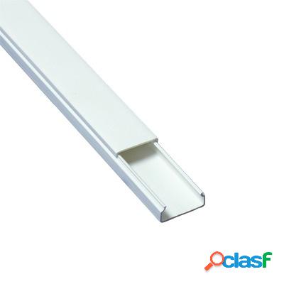 Thorsman Canaleta de PVC con Tapa 2.5 Metros, Blanco