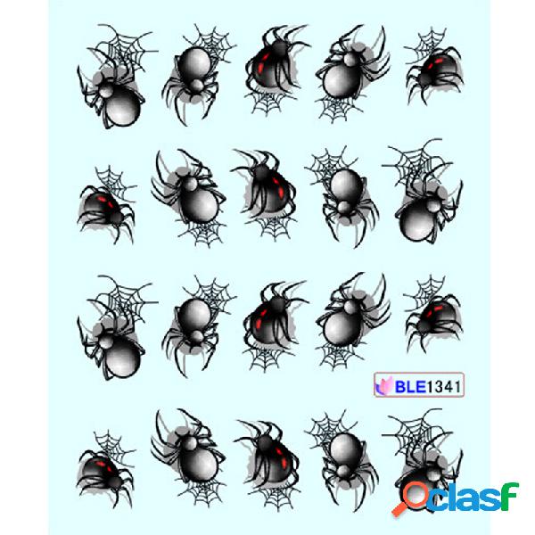 1 Hoja Halloween Spider Nail Art Pegatina Estilo