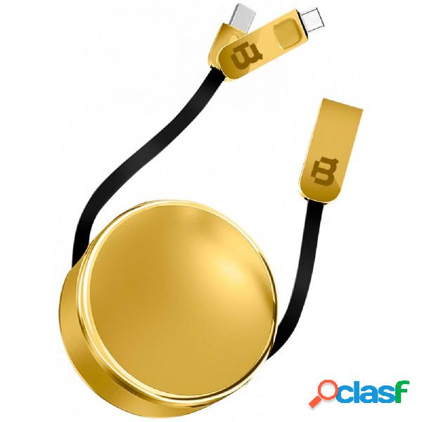 Blackpcs Cable de Carga 2 en 1 USB A Macho - Lightning/USB C