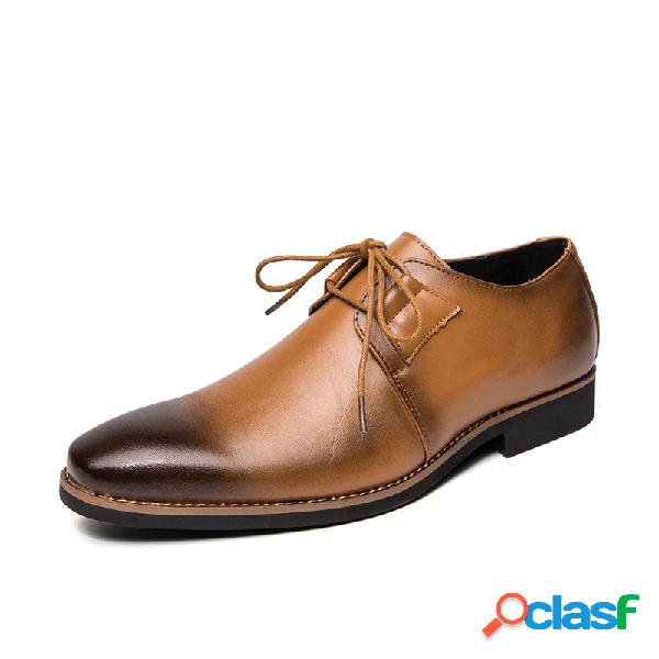 Hombres vendimia Zapatos Derby cómodos Zapatos formales de