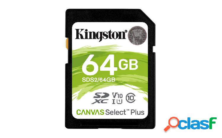 Memoria Flash Kingston Canvas Select Plus, 64GB SDXC UHS-I