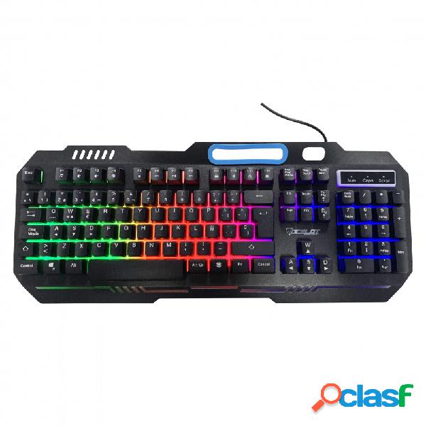 Teclado Gamer Ocelot Gaming OGEK01 RGB, Alámbrico, Negro