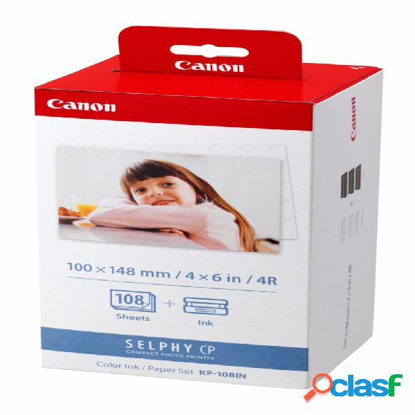 Canon Kit Cartucho y Papel KP-108IN, 108 Páginas de 4'' x
