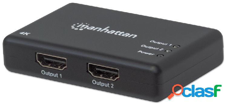 Manhattan Divisor de Video HDMI, 2x HDMI, Negro