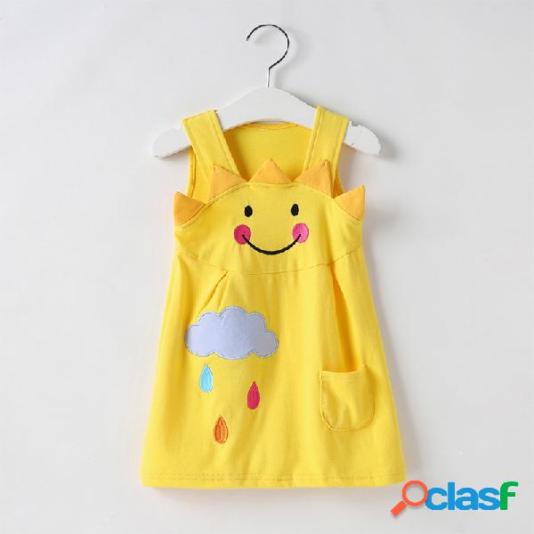 Niñas Sling Sun Print Vestido para 2-9 años