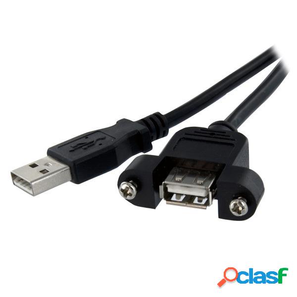 StarTech.com Cable USB Macho - USB Hembra, 30cm, Negro
