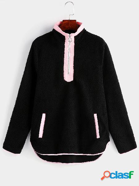 Sudadera de manga larga con cuello redondo y diseño de