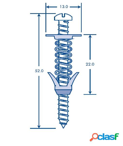 Thorsman Taquete Tipo Mariposa con Tornillo 16", 25 Piezas