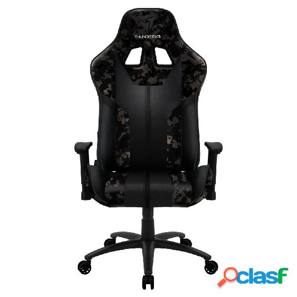 ThunderX3 Silla Gamer BC3 Camo, hasta 150Kg, Negro/Gris