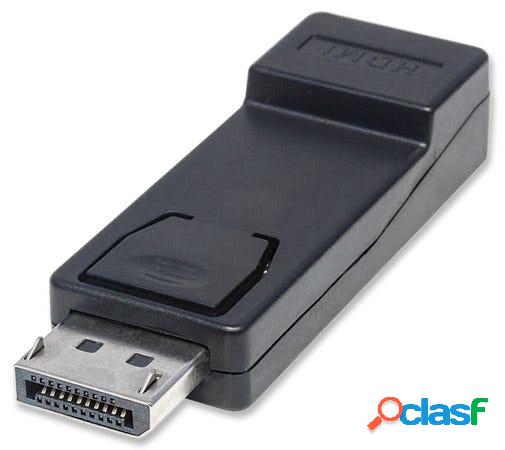 Manhattan Adaptador DisplayPort Macho - HDMI Hembra, Negro