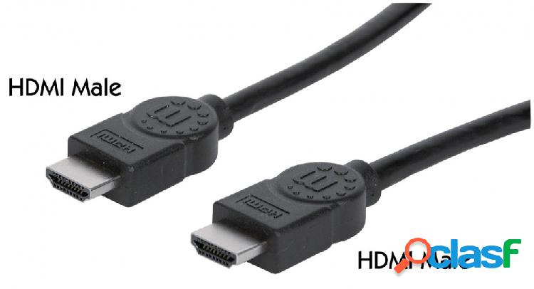 Manhattan Cable HDMI de Alta Velocidad con Canal Ethernet,