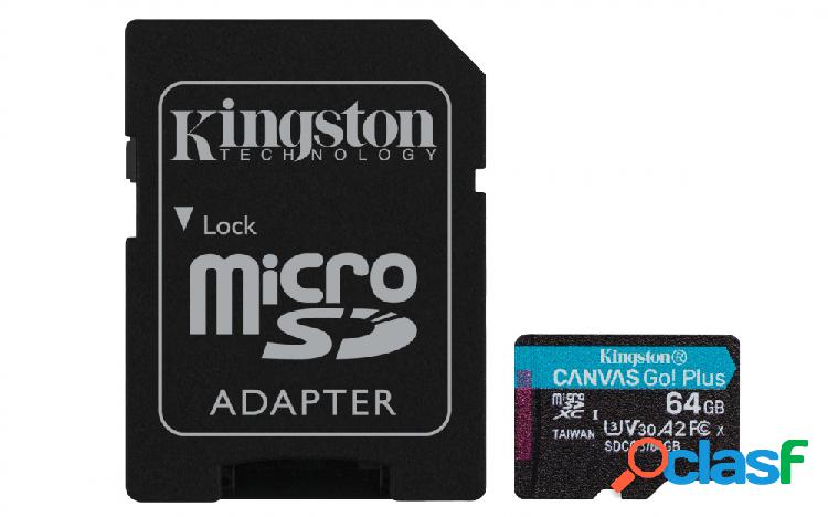 Memoria Flash Kingston Canvas Go! Plus, 64GB MicroSDXC UHS-I