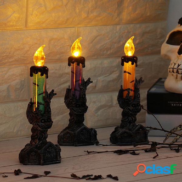 Halloween Cráneo Soporte de mano esquelético LED