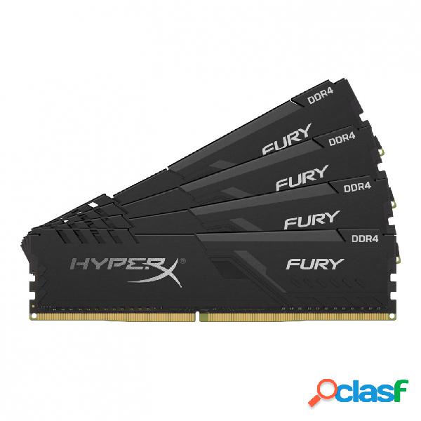 Kit Memoria RAM HyperX Fury Black DDR4, 2666MHz, 32GB (4 x