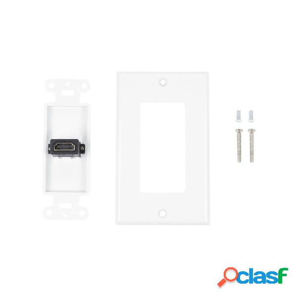 LinkedPRO Placa de Pared LPFP90, 1x HDMI Hembra, Blanco